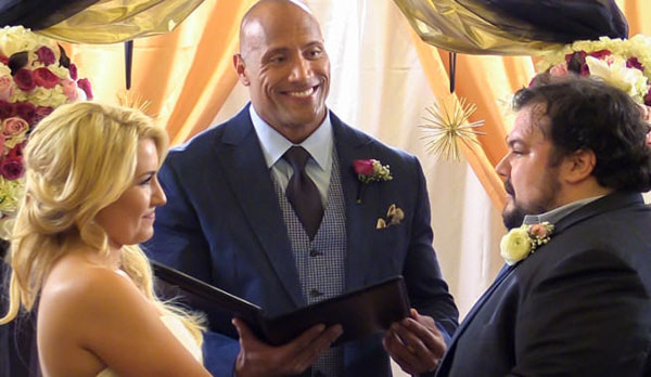 Guy Gets Surprsied With A Wedding & The Rock Officiates!