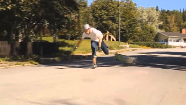 Guy On Skateboard Nearly Eats It, But Saves Himself