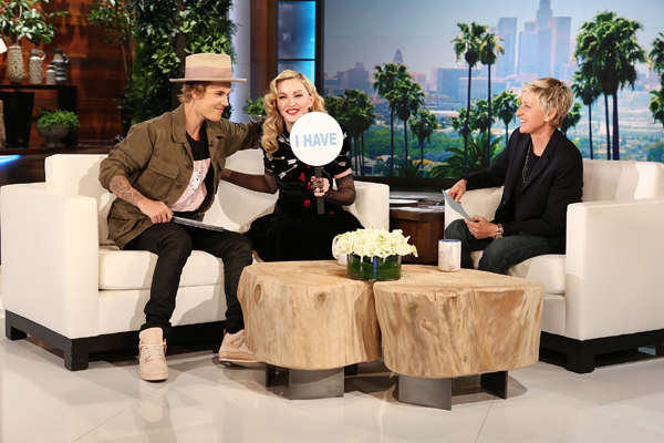 Madonna & Justin Bieber Play "Never Have I Ever" On Ellen!