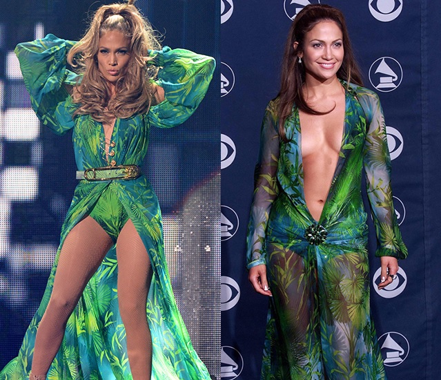 PHOTO: Jennifer Lopez brings back her famous Grammy dress...sort of