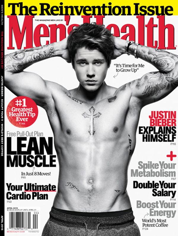 PHOTO: Justin Bieber Covers 'Men's Health' - 'It's Time For Me To Grow Up'