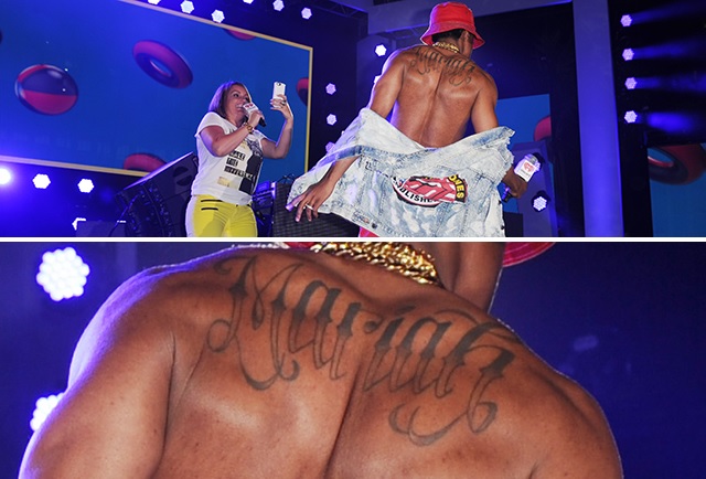PHOTO: Nick Cannon Shows Off His Enormous 'Mariah' Back Tattoo