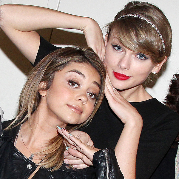 Taylor Swift and Sarah Hyland take their bestie act to Off-Broadway