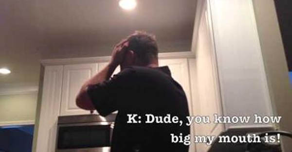 This dad just found out he's gonna be a daddy! :)