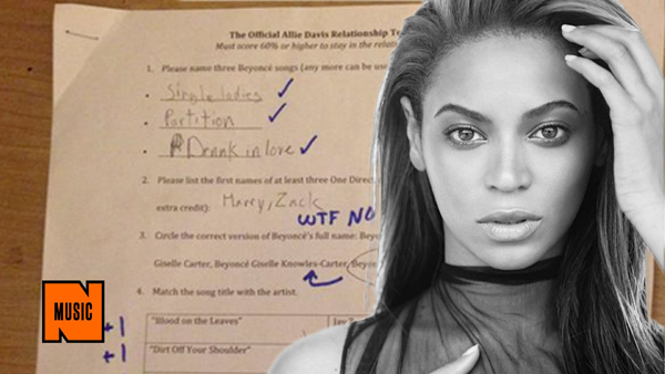 This Girl Gave Her BF a Beyoncé Test to See If They Can Stay Together