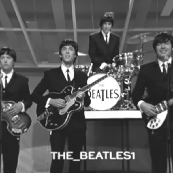 WATCH: Jimmy Fallon imagines Beatles pushing social media in 1964