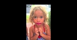 WATCH: Little Girl Denies Using Mom's Makeup....With Lipstick On Her Face
