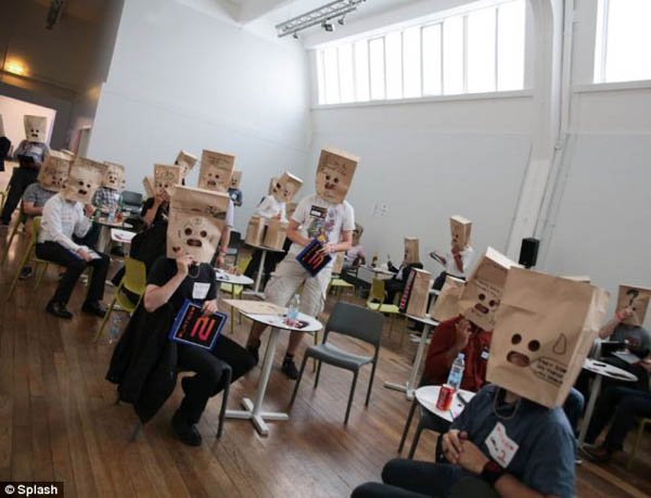 Would you ever go speed dating with a brown bag over your head!?